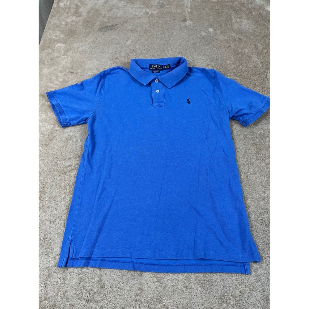 Polo Ralph Lauren Classic Fit Polo Shirt Kids Boys XL 18-20 Blue Cotton S/S EUC